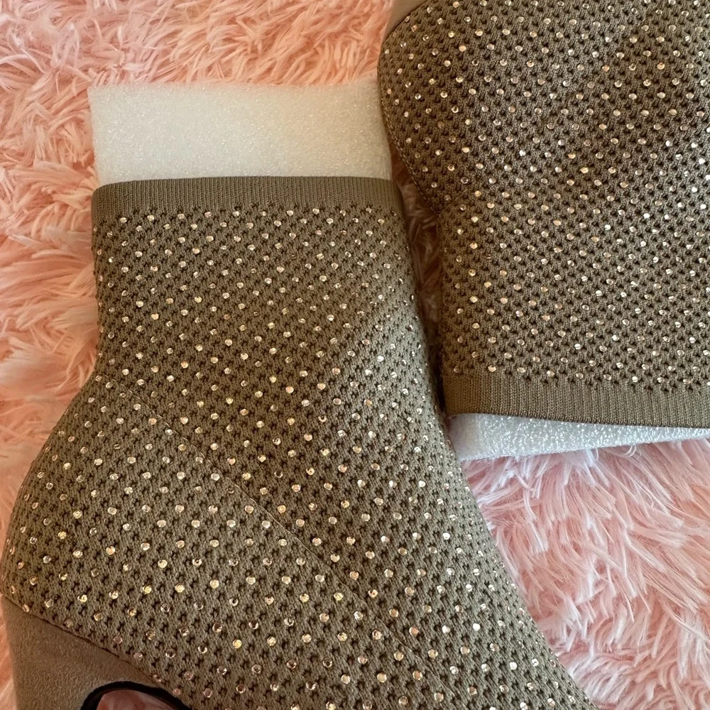 Stylish Embellished Bootie Heels - Picture 2 of 4